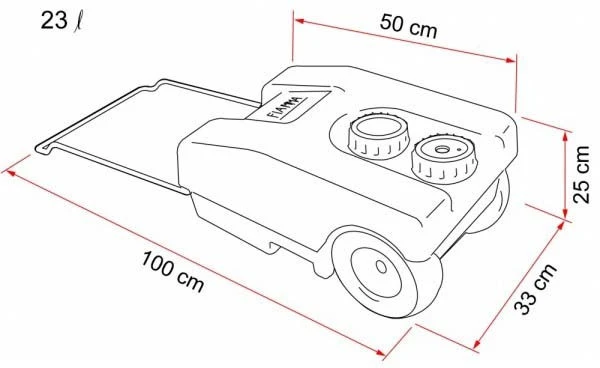 Fiamma 23L Motorhome Waste Water Roll Tank 2 Fiamma 23L Motorhome Waste Water Roll Tank - Image 2