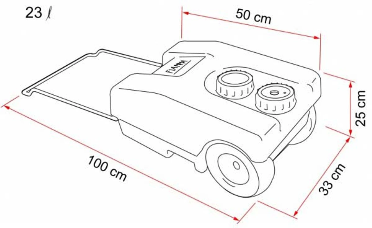 Fiamma 23 Litre Fresh Water Caravan Roll Tank 3 Fiamma 23 Litre Fresh Water Caravan Roll Tank - Image 3