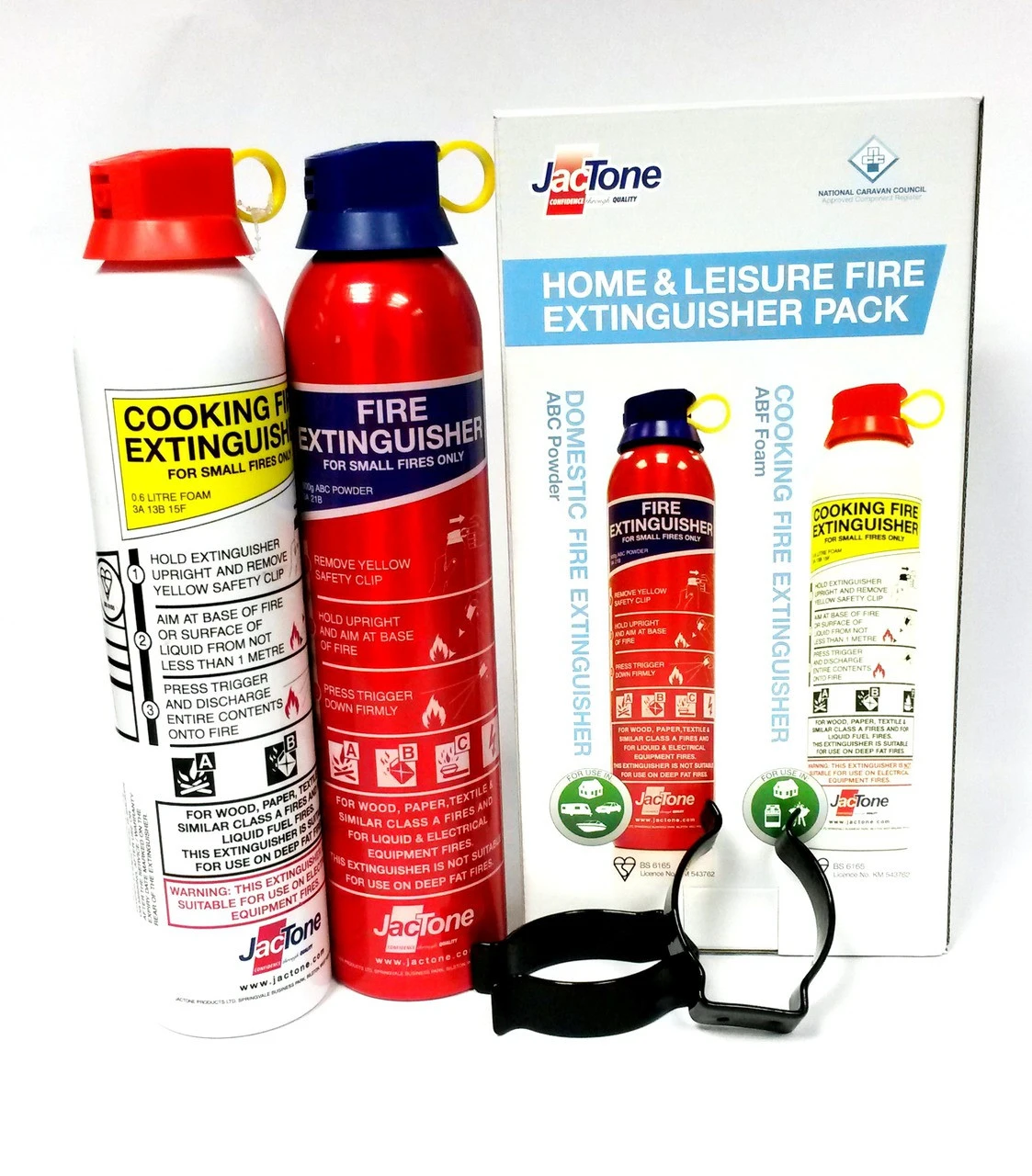 JacTone Home & Leisure Fire Extinguisher ABC + ABF Pack 1 JacTone Home & Leisure Fire Extinguisher ABC + ABF Pack