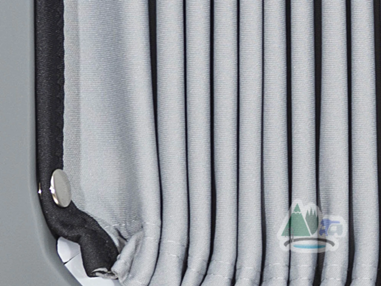 Adventurer Ford Transit Custom Campervan Blackout Curtains Kit - Black/Grey 7 Adventurer Ford Transit Custom Campervan Blackout Curtains Kit - Black/Grey - Image 7