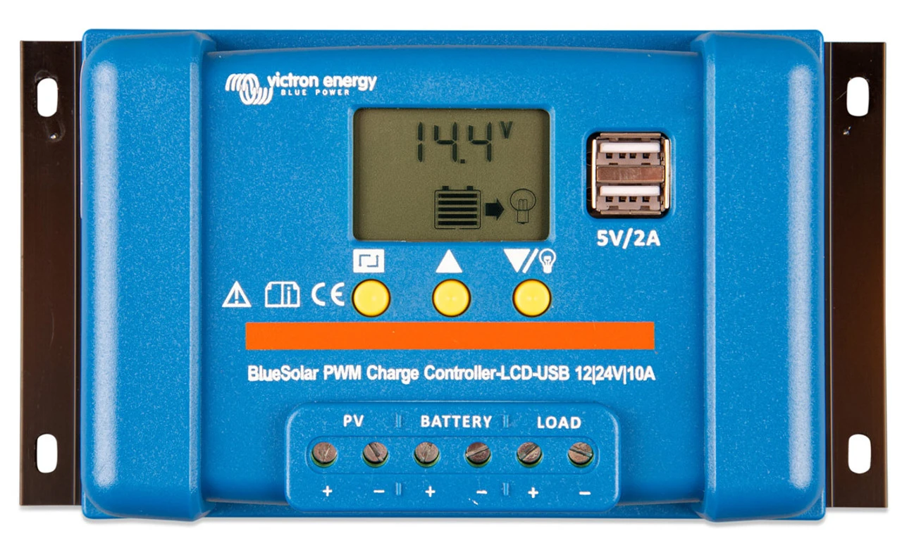 Victron Energy BlueSolar 5 Amp Or 10 Amp PWM Charge Controller W/LCD Display & USB 1 Victron Energy BlueSolar 5 Amp Or 10 Amp PWM Charge Controller W/LCD Display & USB