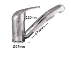 Reich Kama Caravan Mixer Chrome Tap With Swivelling Spout -Equip Van Store Kama 27 1 93751.1675855507