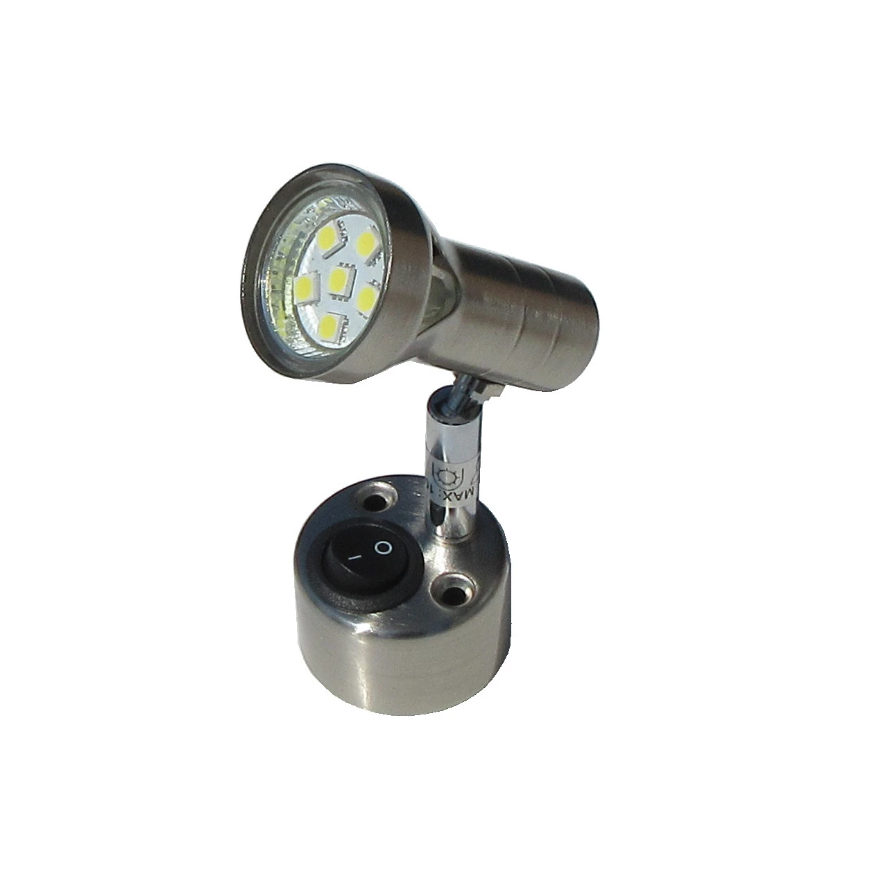 Stainless Steel LED Caravan 12v Switched Spot Lamp 1 Stainless Steel LED Caravan 12v Switched Spot Lamp