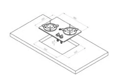 Navy Load Built In Glass Hob Double Burner NL.20001 -Equip Van Store NL.20001 D 87740.1677952216