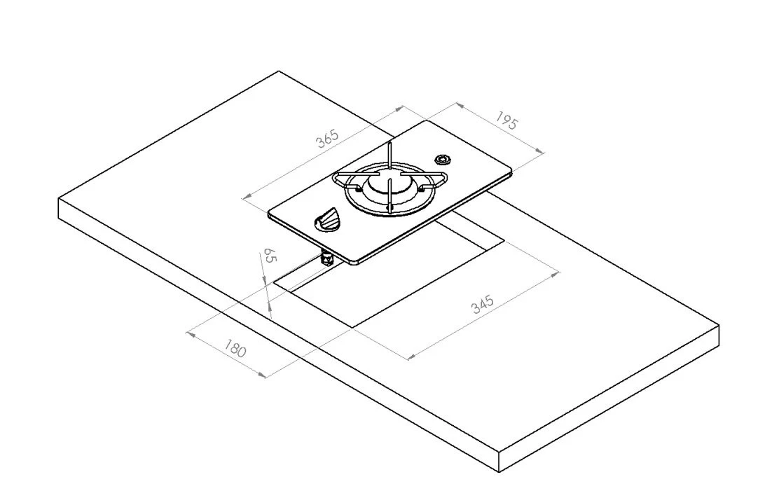 Navy Load Built In Glass Hob Single Burner NL.20011 2 Navy Load Built In Glass Hob Single Burner NL.20011 - Image 2