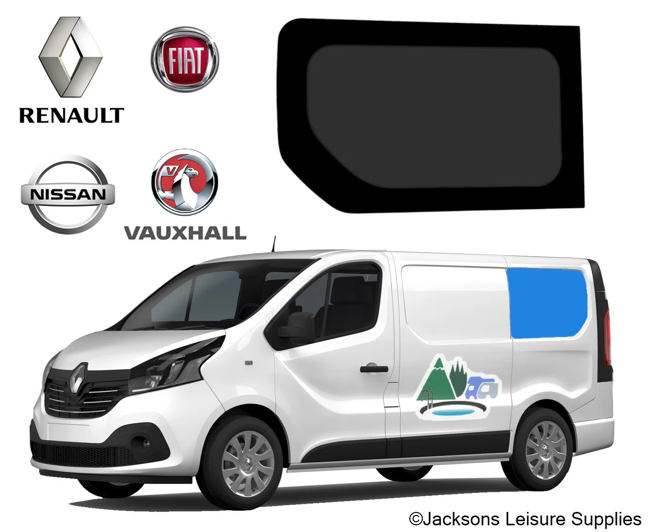 Renault Trafic Vauxhall Vivaro SWB Glass Campervan Window - UK Passenger Side Rear 2 Renault Trafic Vauxhall Vivaro SWB Glass Campervan Window - UK Passenger Side Rear - Image 2