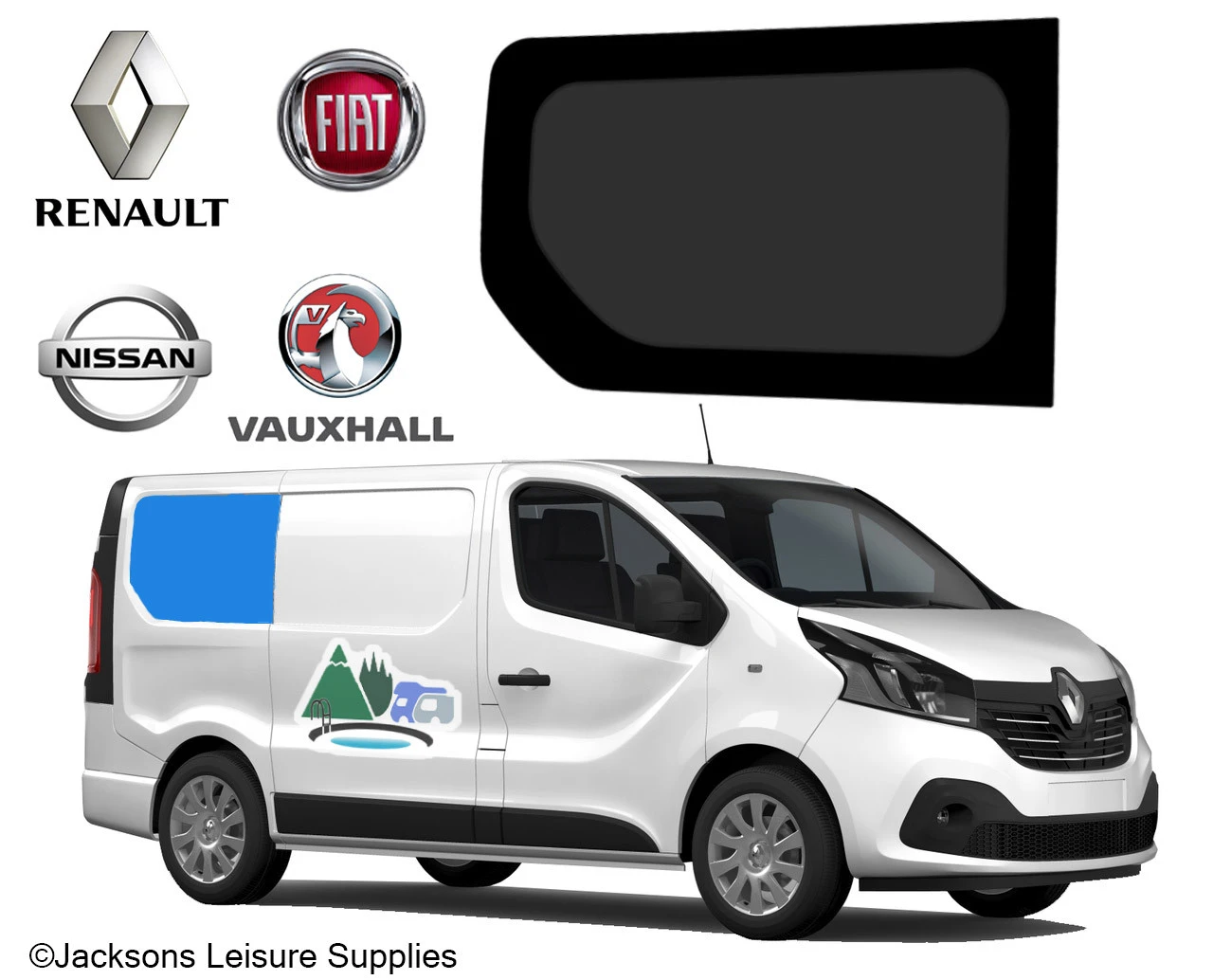 Renault Trafic Vauxhall Vivaro LWB Glass Campervan Window - UK Driver Side Rear 2 Renault Trafic Vauxhall Vivaro LWB Glass Campervan Window - UK Driver Side Rear - Image 2