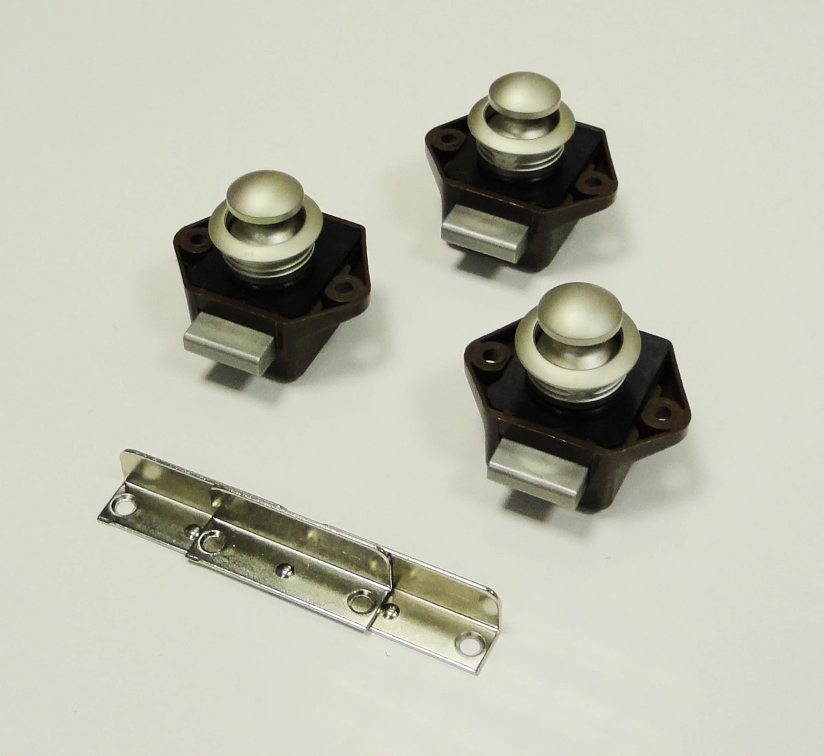 3 Pack Of Caravan Mini Push Button Door Handle And Catch 4 3 Pack Of Caravan Mini Push Button Door Handle And Catch - Image 4