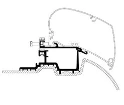 Thule Awning Bracket Kit For Omnistor 6200/6300 - Mercedes Sprinter (2007 On)/VW Crafter (2007-2016)