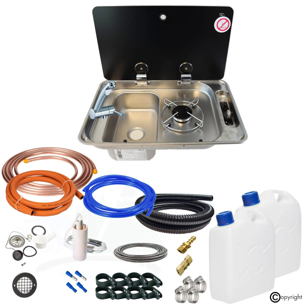 CAN FL1323 FL1324 Hob And Sink Camper Van Conversion Universal Kit 2 CAN FL1323 FL1324 Hob And Sink Camper Van Conversion Universal Kit - Image 2