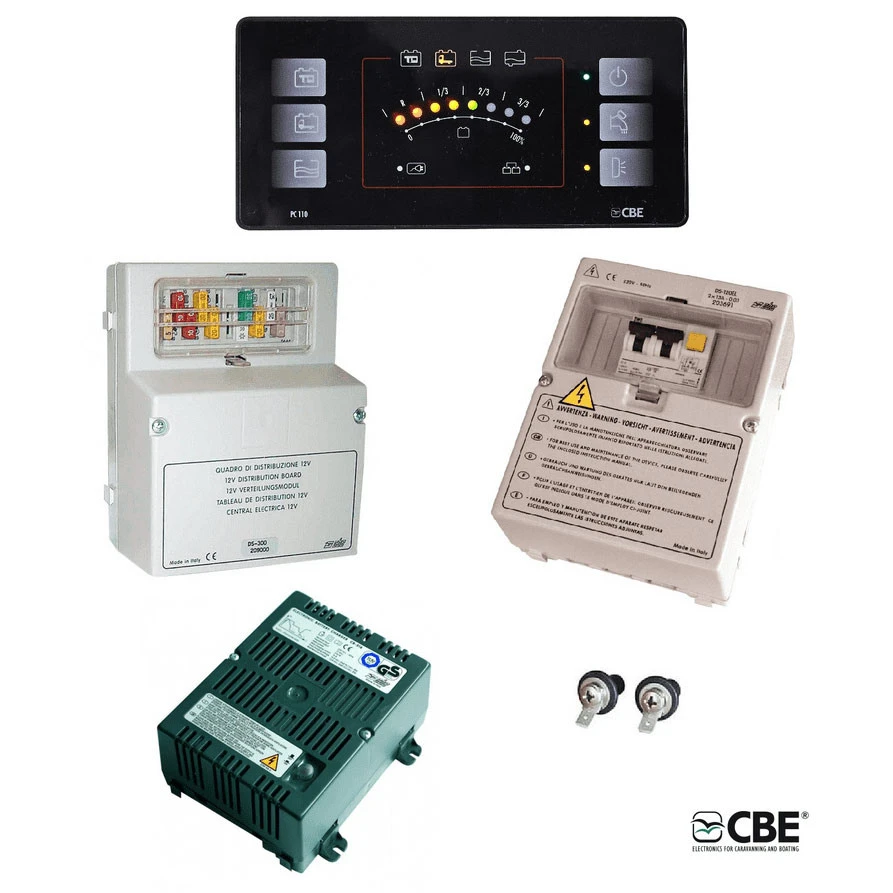CBE PC110 Campervan 12v Control Panel Kit With Charger, Fusebox & Breaker 1 CBE PC110 Campervan 12v Control Panel Kit With Charger, Fusebox & Breaker