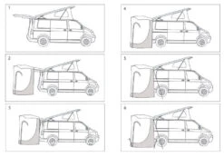 Volkswagen T5 T6 Campervan Tailgate Tent Awning -Equip Van Store erect plan 61061.1621438027