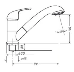 Reich Kama Chrome Shower Tap With Combi Julia Head 6 Reich Kama Chrome Shower Tap With Combi Julia Head -Equip Van Store kama diag1 66103.1672871110