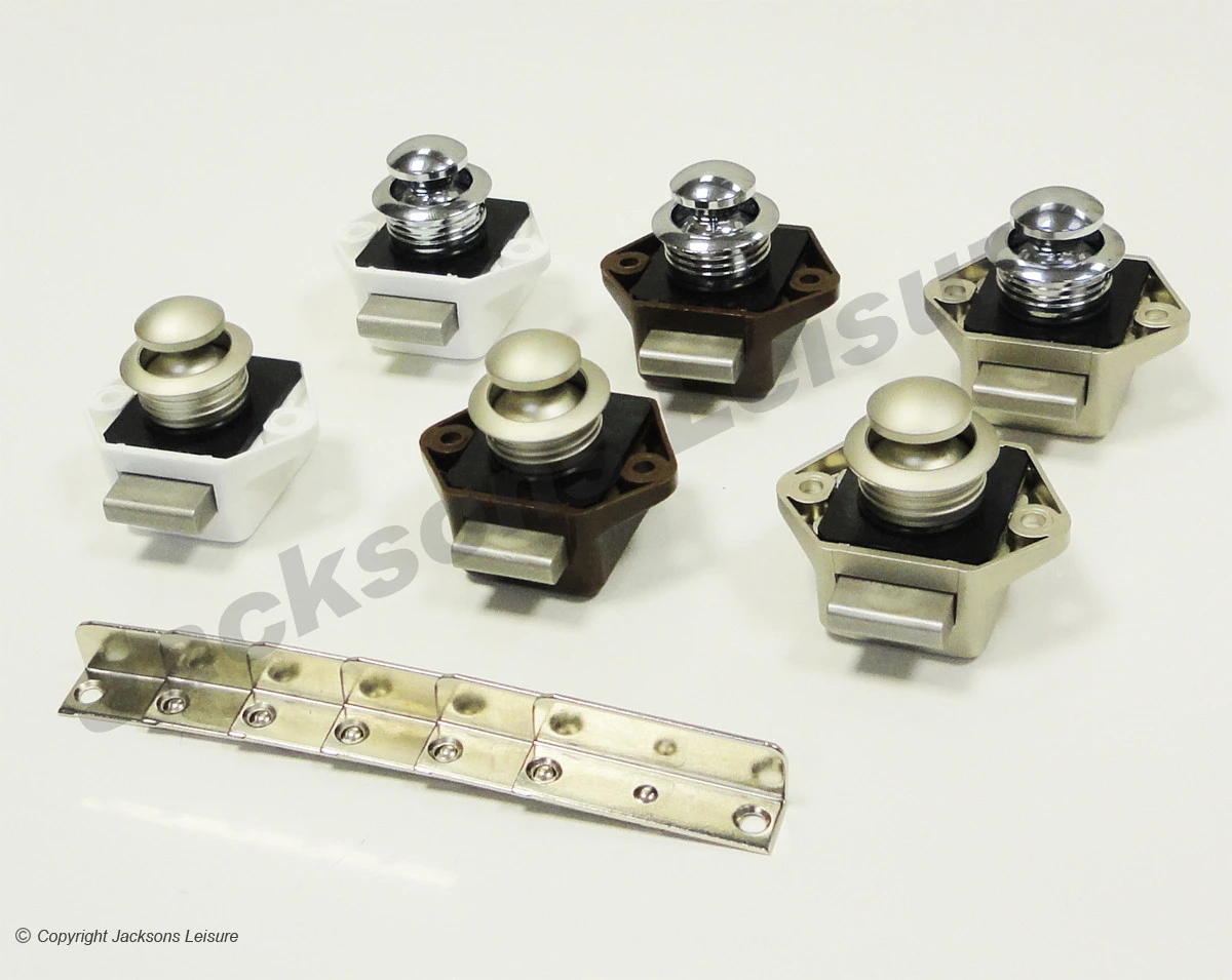 3 Pack Of Caravan Mini Push Button Door Handle And Catch 1 3 Pack Of Caravan Mini Push Button Door Handle And Catch