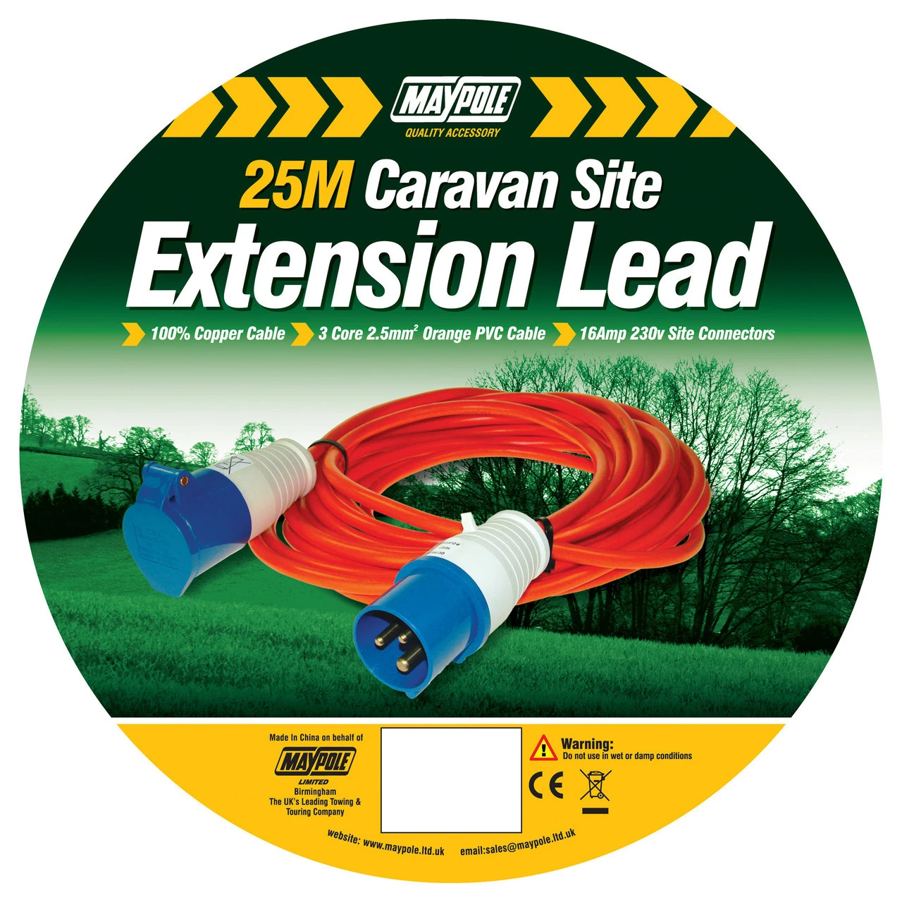 Maypole Camping And Caravan Site Mains Extension Hook Up Leads 3 Maypole Camping And Caravan Site Mains Extension Hook Up Leads - Image 3