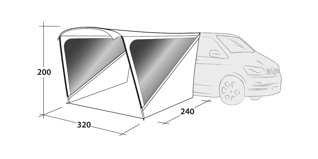 Outwell Campervan Touring Mini Shelter Awning 5 Outwell Campervan Touring Mini Shelter Awning - Image 5