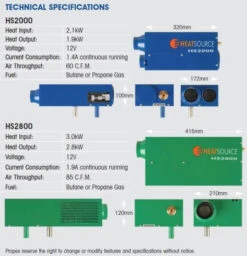 Propex Heatsource HS2000 12v LPG Gas Blown Air Heater 11 Propex Heatsource HS2000 12v LPG Gas Blown Air Heater -Equip Van Store propex 09860.1446644114