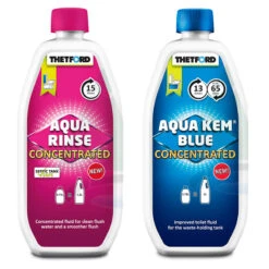 Thetford Aqua Kem Porta Potti Pink & Green Eco Friendly Concentrate Chemical Duo Pack -Equip Van Store thetford aqua kem rinse concentrate pink blue duo twin pack 98814.1574162336