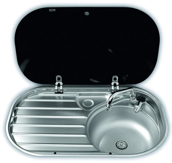 Dometic-Smev VA8306R Caravan Motorhome Sink With Glass Lid 1 Dometic-Smev VA8306R Caravan Motorhome Sink With Glass Lid